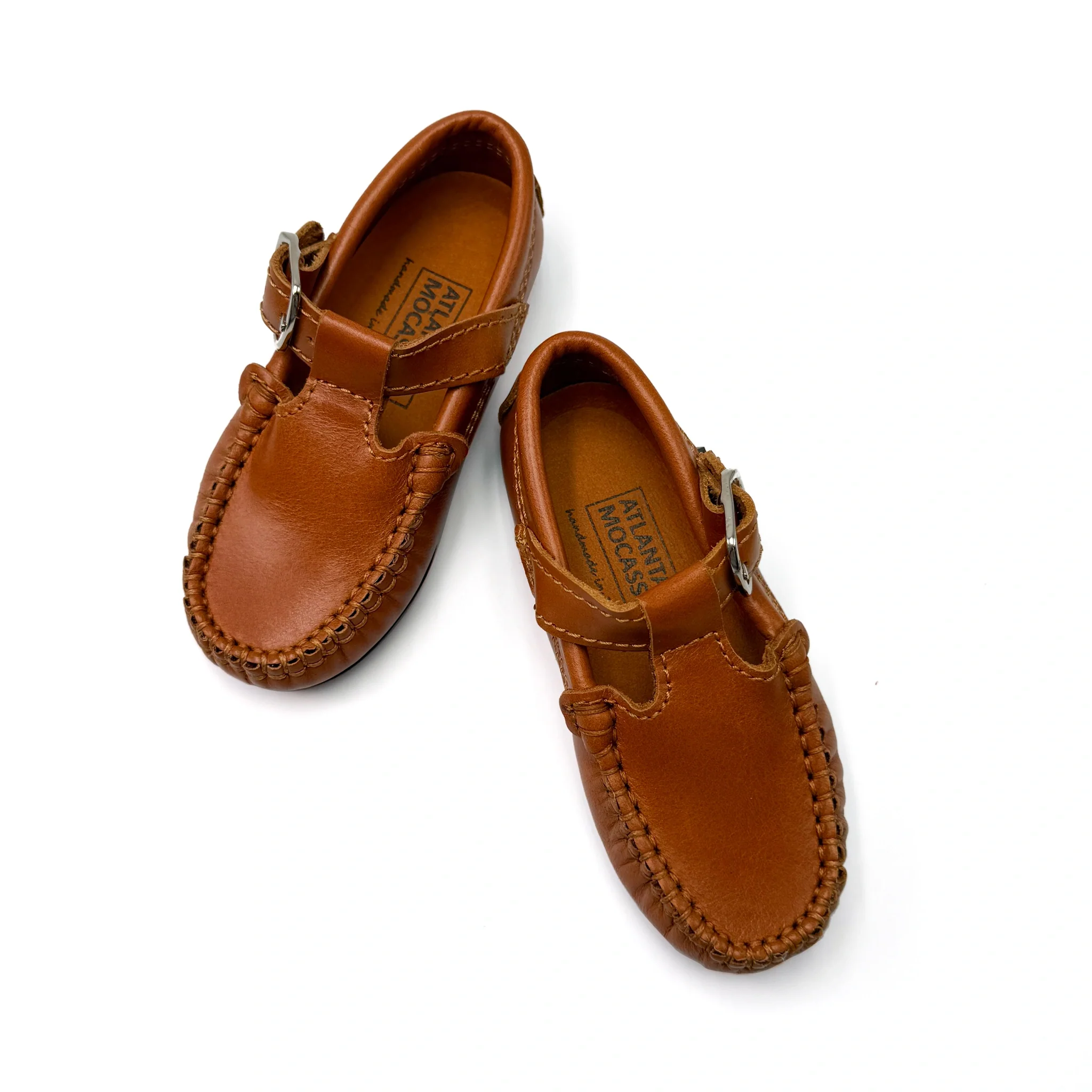 Atlanta Mocassin Camel Sierra T Strap Moccasin 034 - Image 3