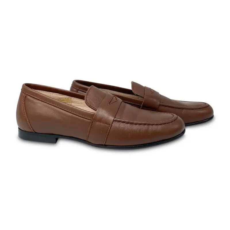 Hoo Brown Leather Penny Loafer - Image 3