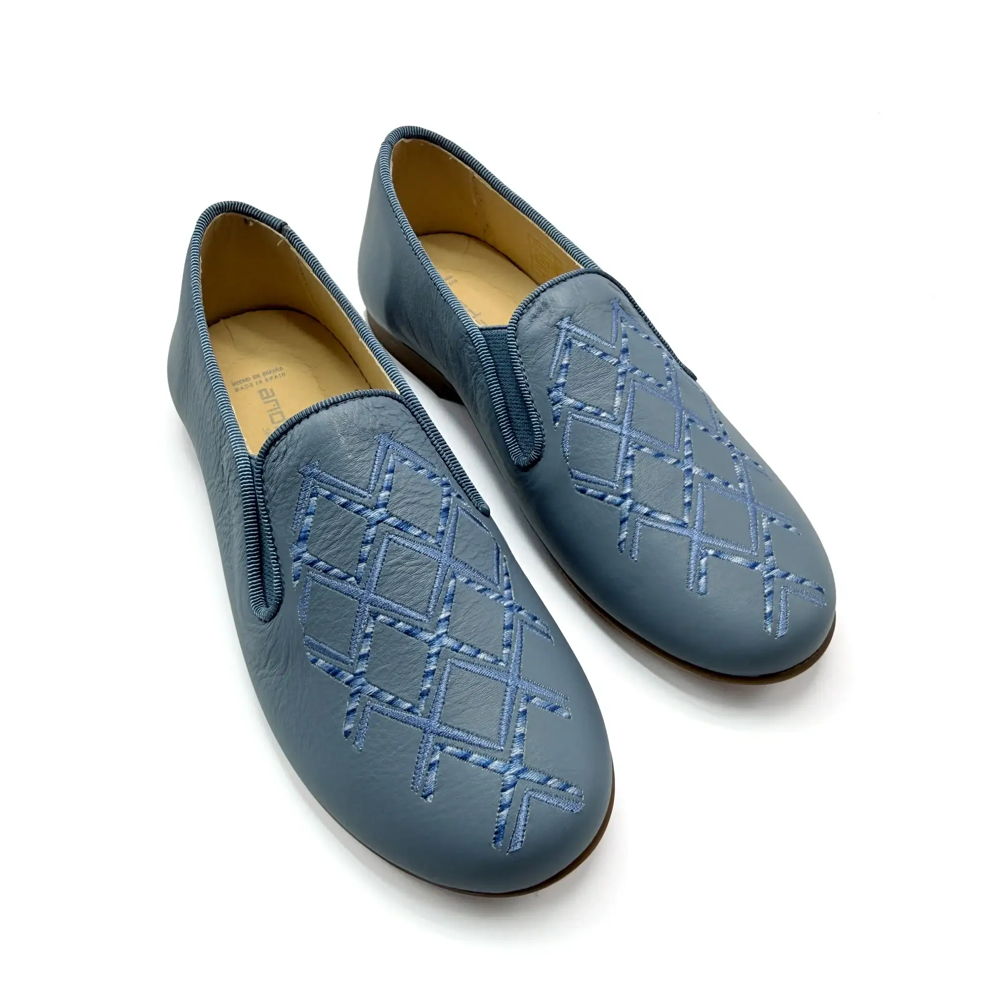 Andanines Airforce Blue Smoking Shoe Slip On - Image 4