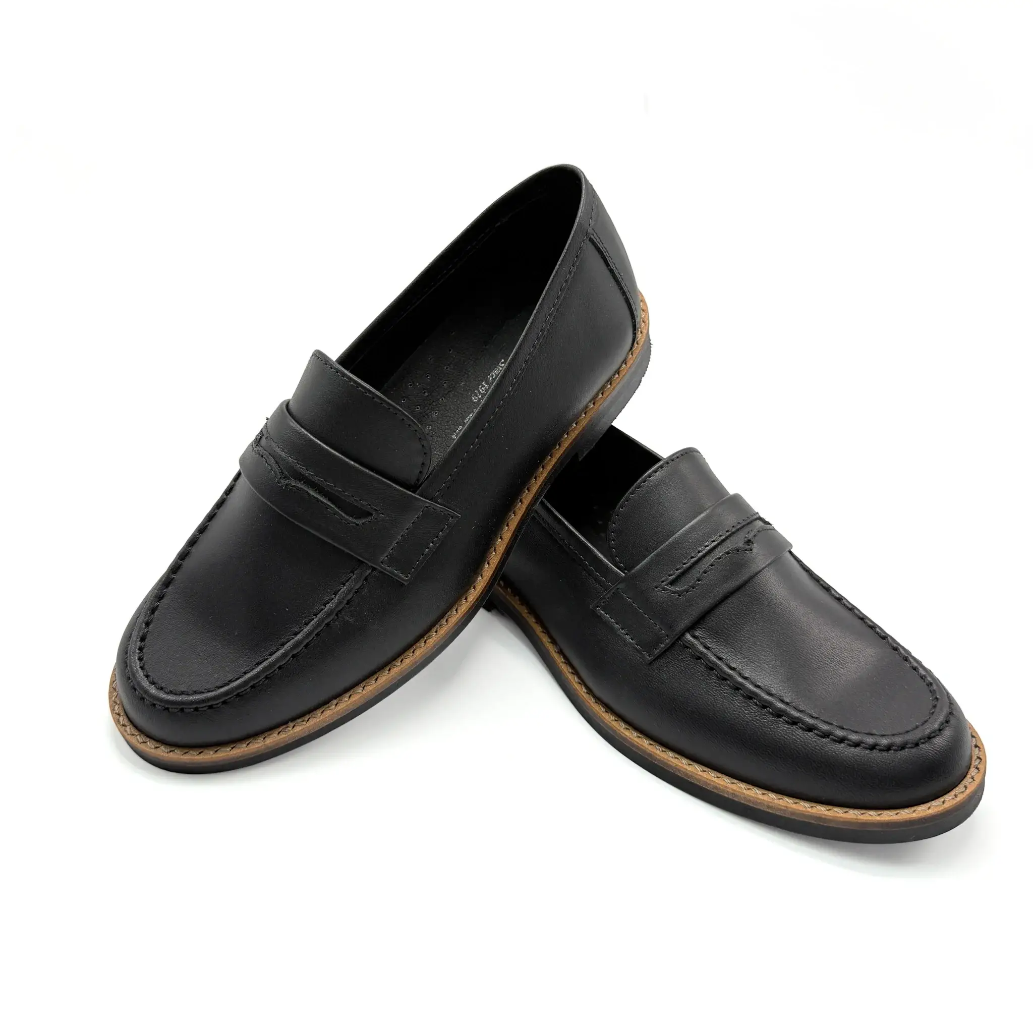 Andanines Black Leather Slip On Dress Shoe - Image 4