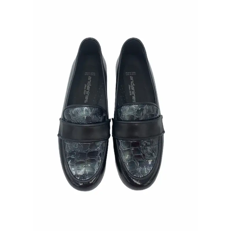 Andanines Black Patent Slip On - Image 2
