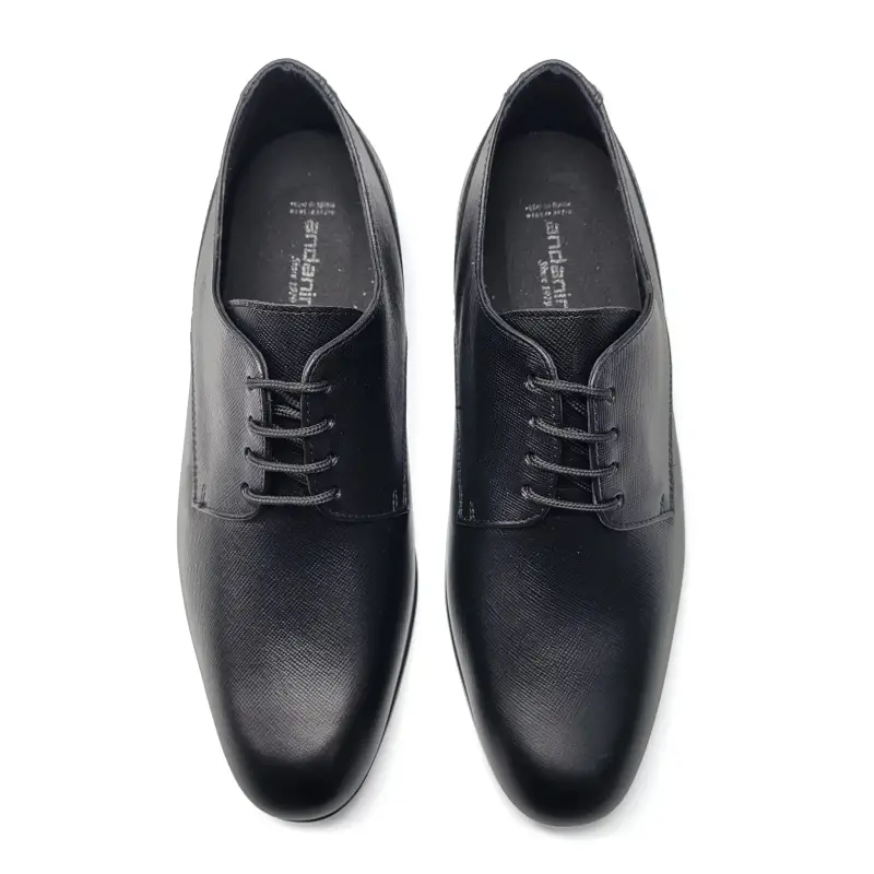 Andanines Black Saffiano Lace Dress Shoe - Image 2