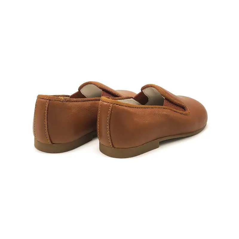 Andanines Brown Leather Smoking Slip On - Image 3