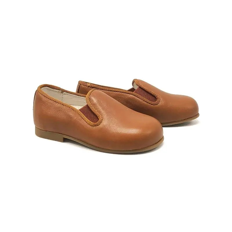 Andanines Brown Leather Smoking Slip On - Image 4