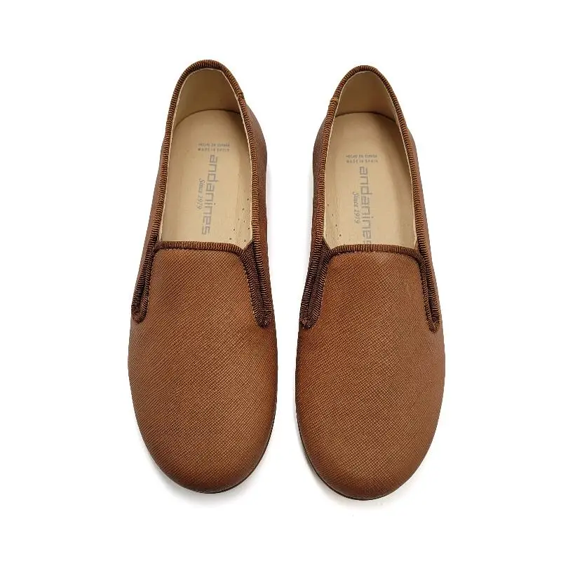 Andanines Camel Saffiano Smoking Shoe 182447 - Image 2