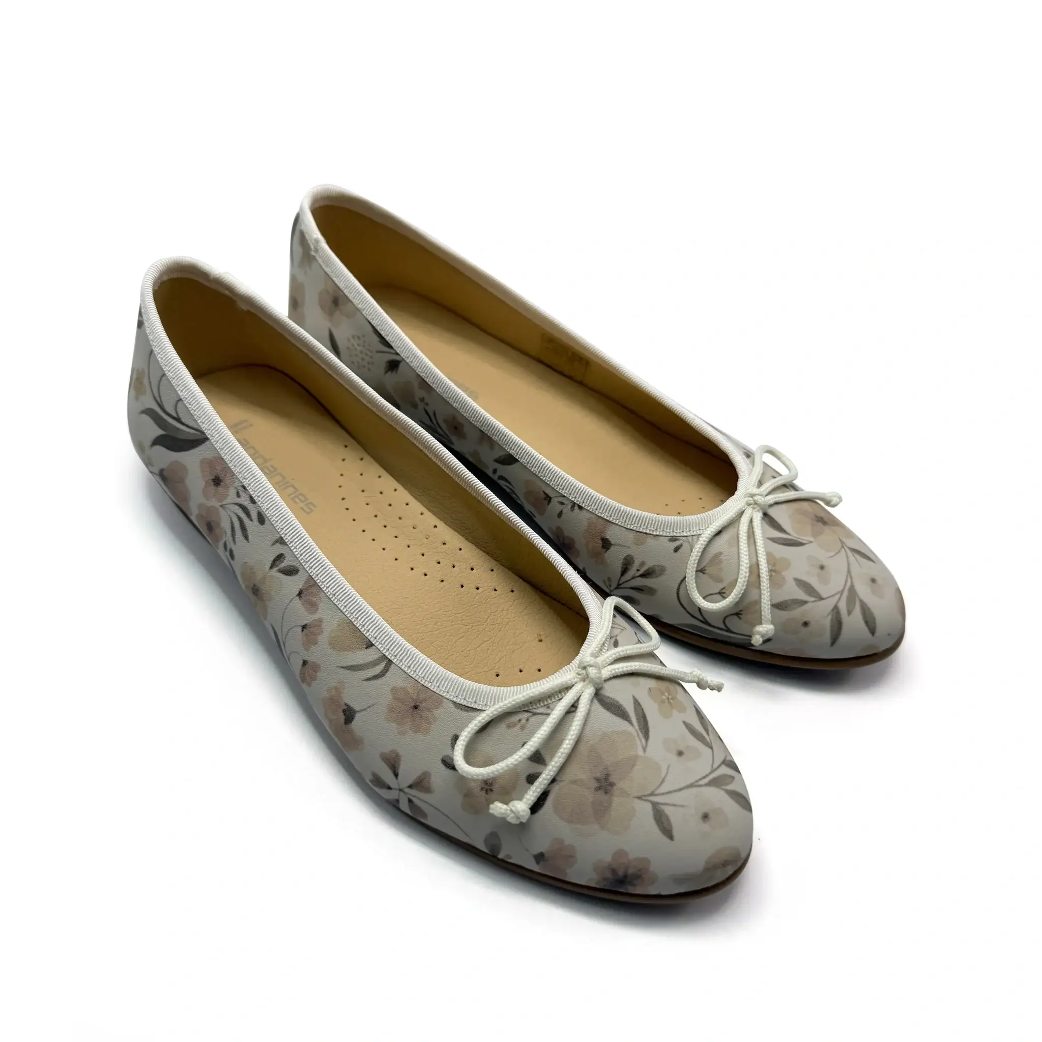 Andanines Floral Beige Ballet Flat - Image 2