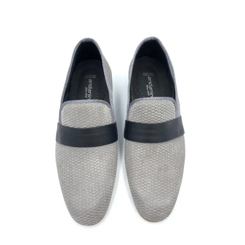 Andanines Grey Textured Dress Shoe - Image 3