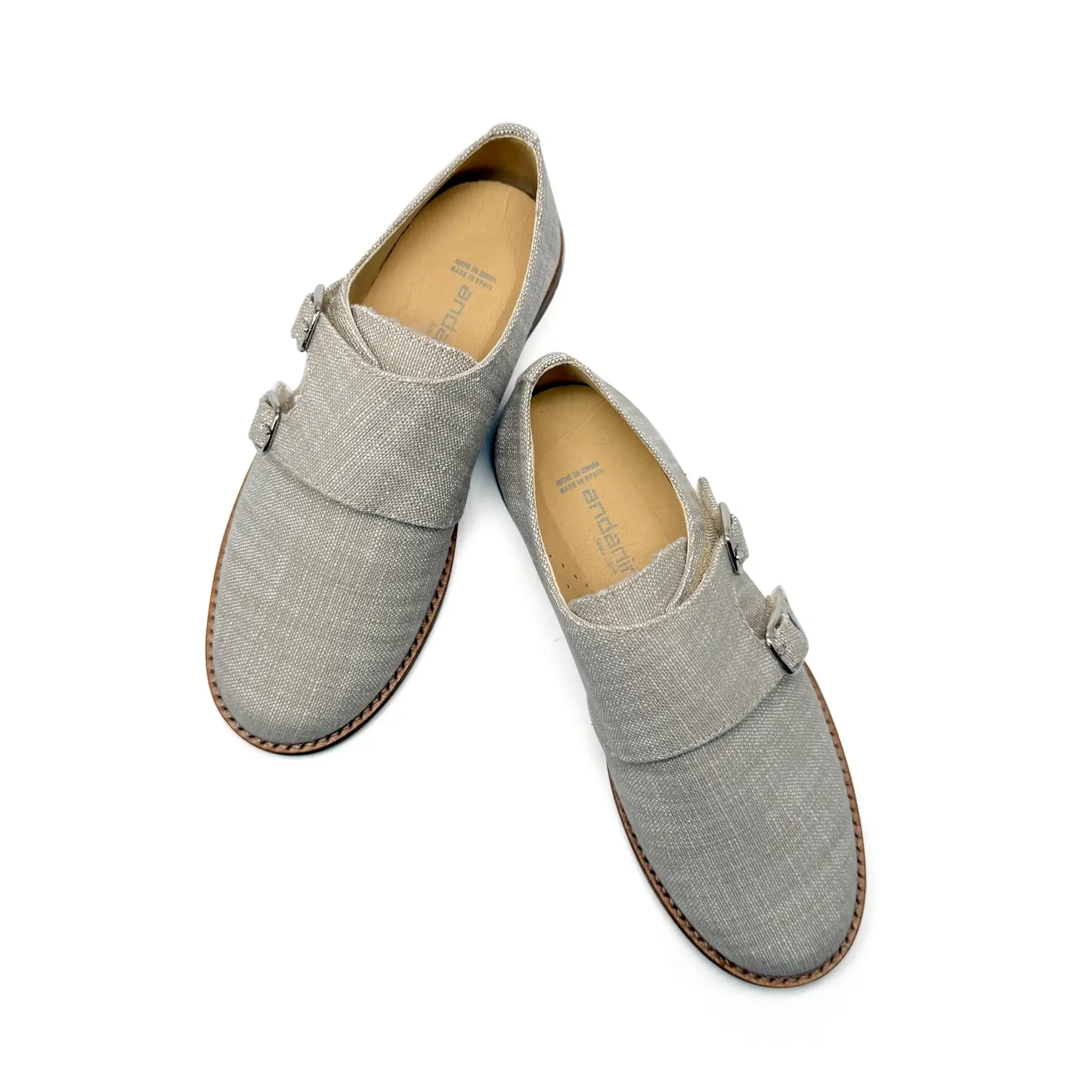 Andanines Natural Fabric Monk Dress Shoe - Image 3