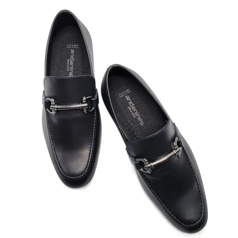 Andanines Navy Chain Slip On Loafer - Image 2