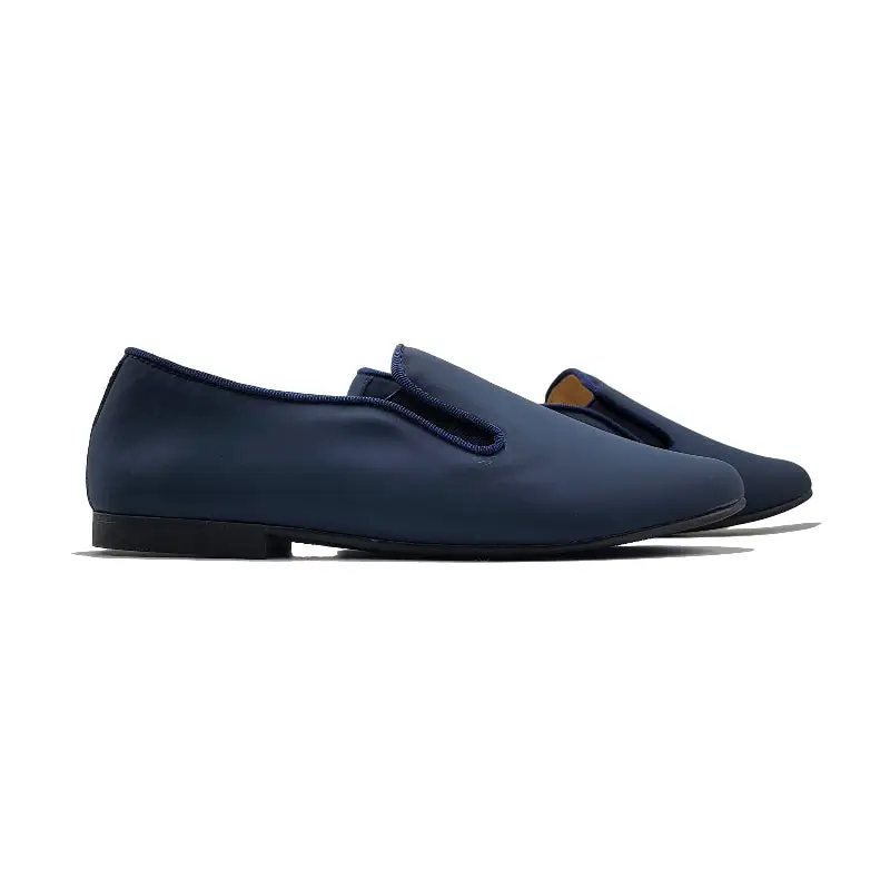 Andanines Navy Gum Smoking Slip On