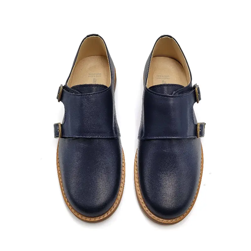 Andanines Navy Monk Dress Shoe 222413 - Image 2