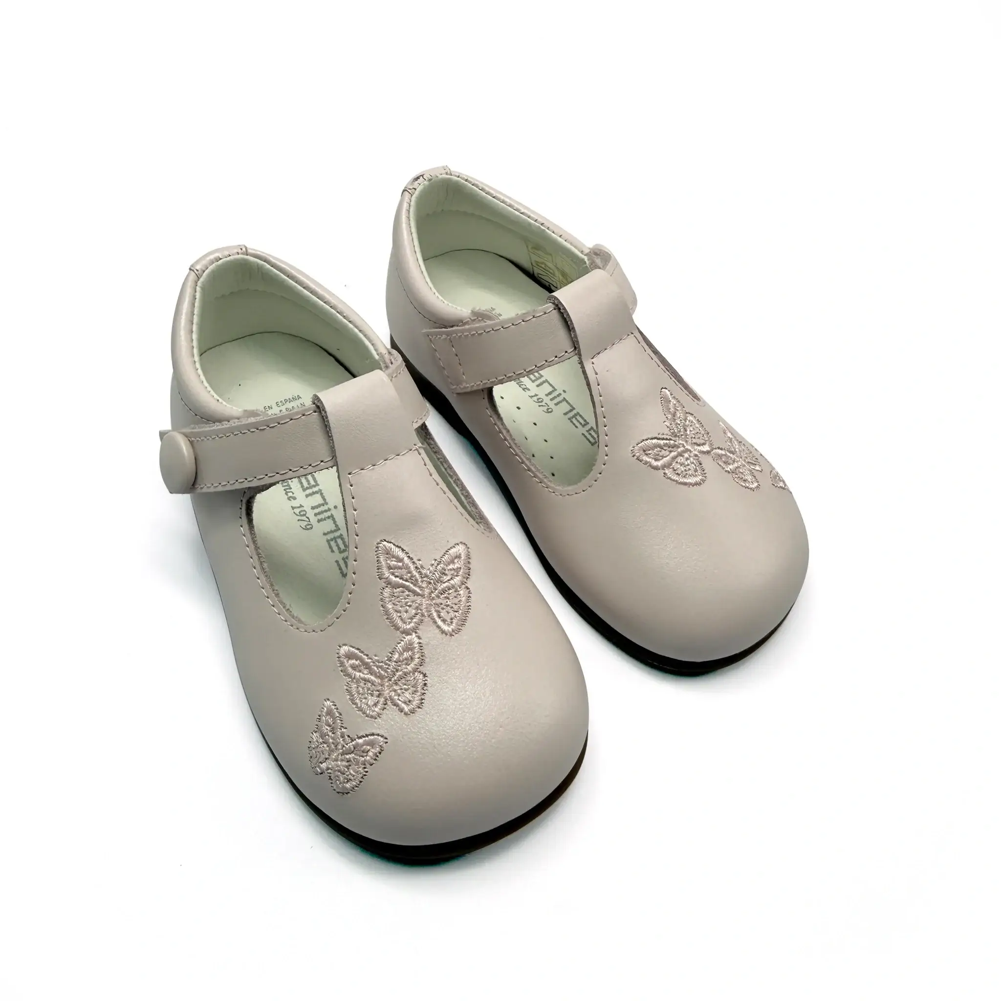 Andanines Pink Butterfly T-Strap First Walker - Image 3