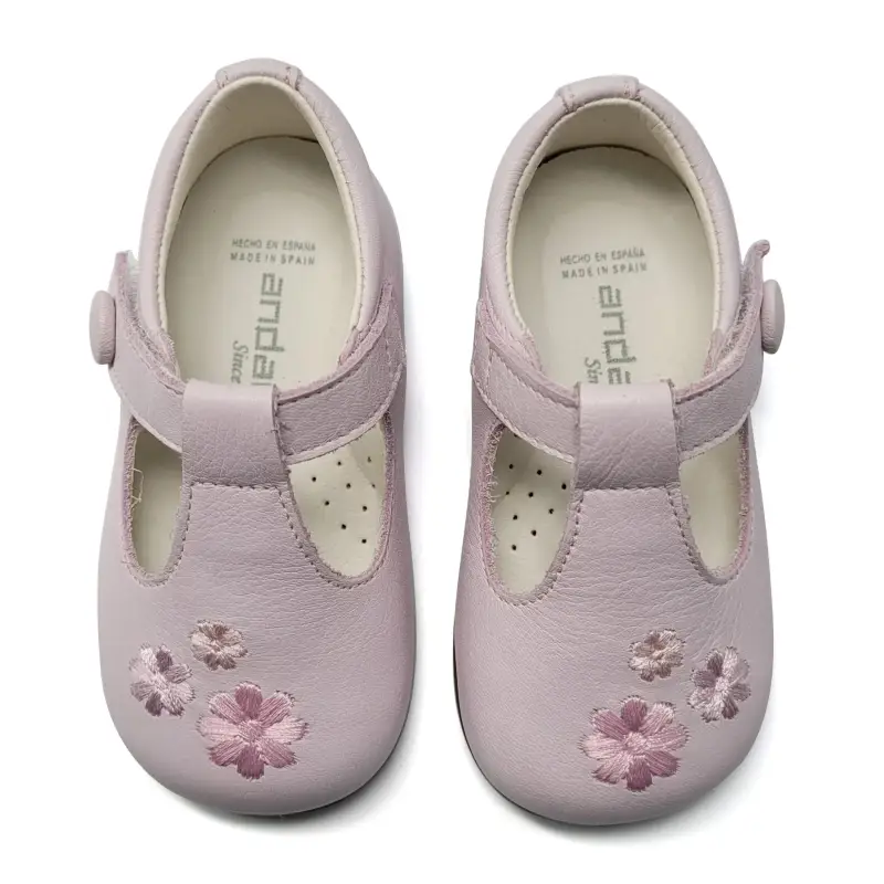 Andanines Pink Flower T-strap First Walker 251175 - Image 2