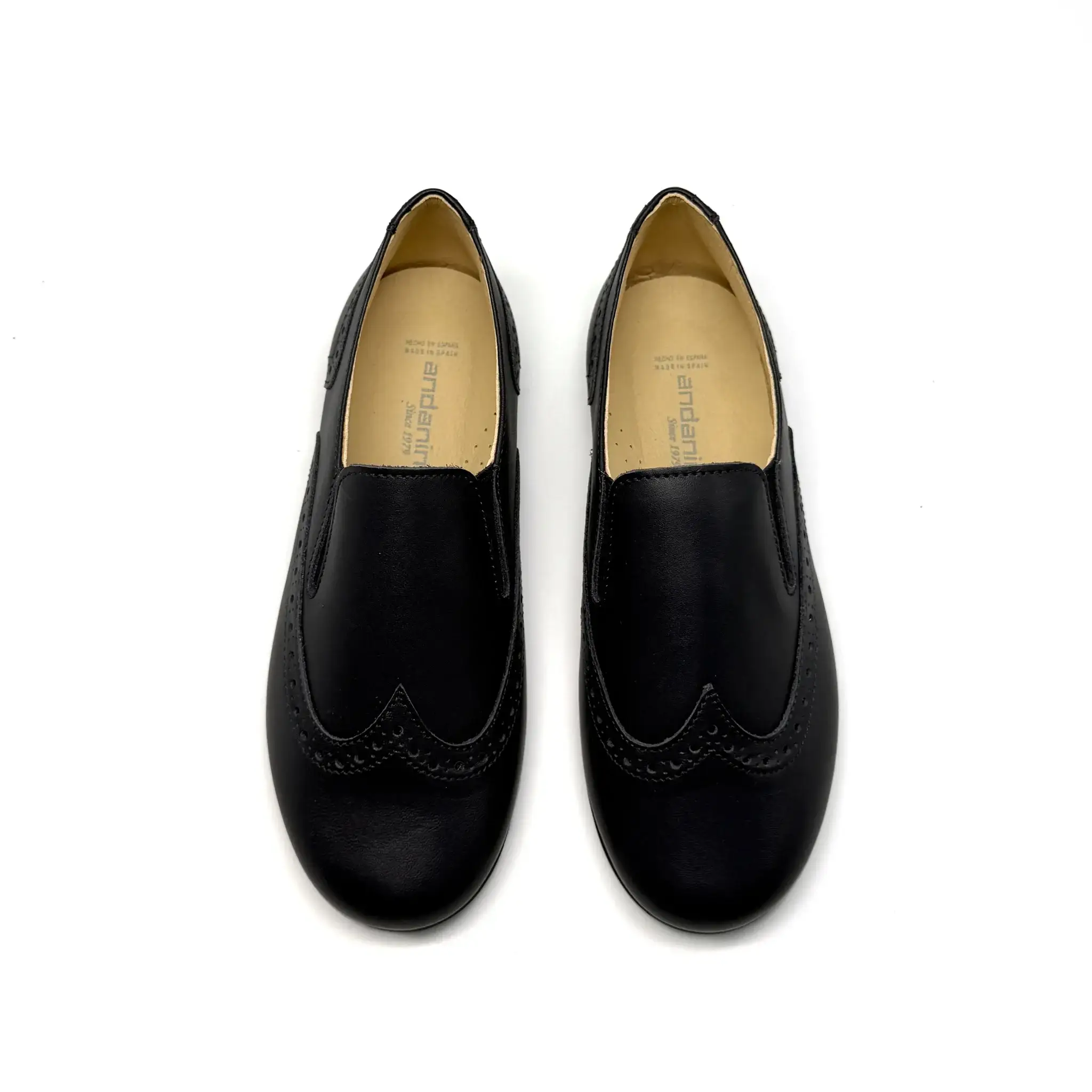 Andanines Premier Marine Navy Wingtip Smoking Slip On - Image 2