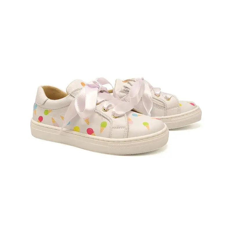 Andanines White Ice Cream Sneaker