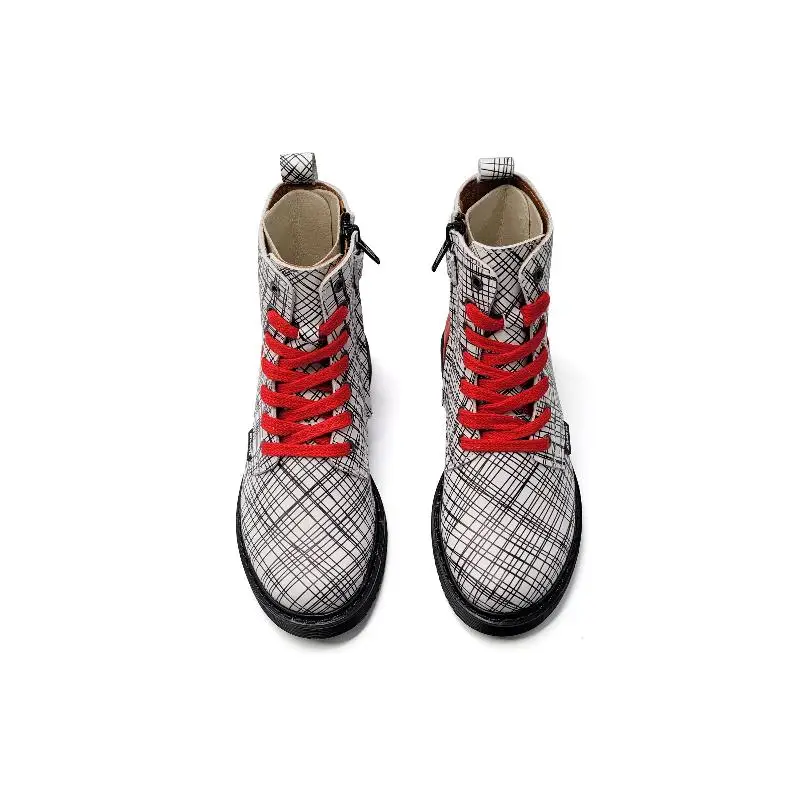 Atlanta Mocassin Abstract Red Bootie - Image 2