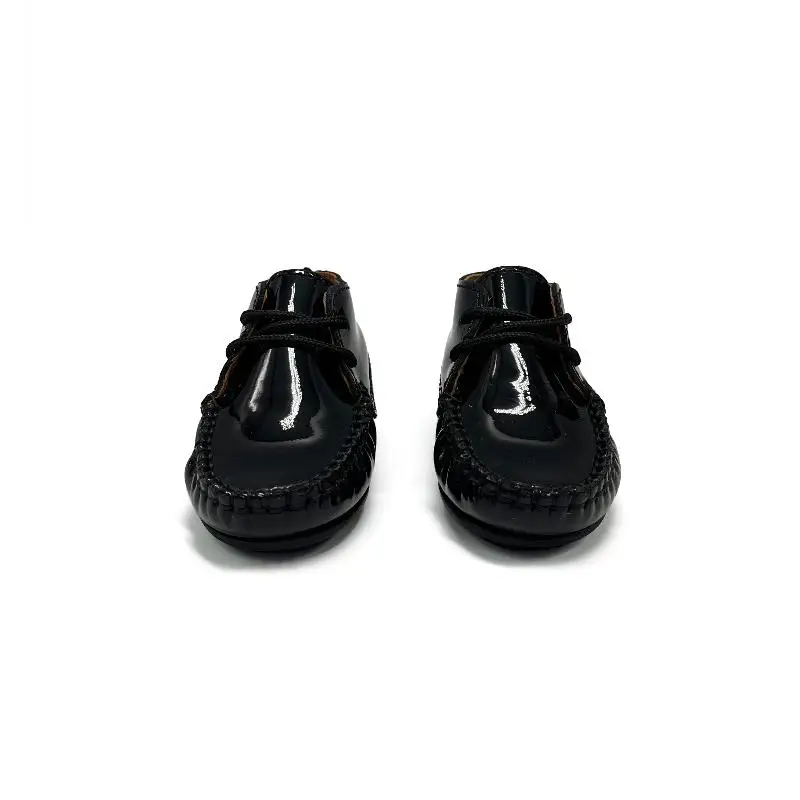 Atlanta Mocassin Black Patent Baby Bootie - Image 2