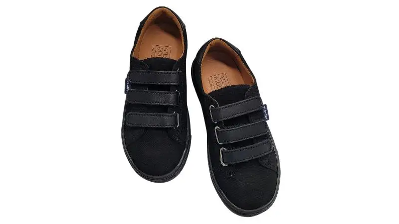 Atlanta Mocassin Black Twill velcro sneaker - Image 4