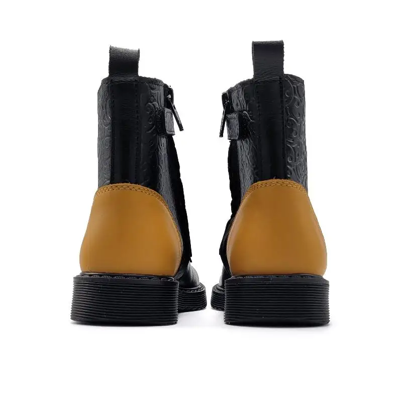 Atlanta Mocassin Black Yellow Boot 01D - Image 3