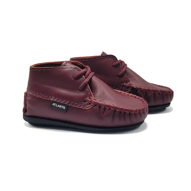 Atlanta Mocassin Burgudy Smooth Bootie