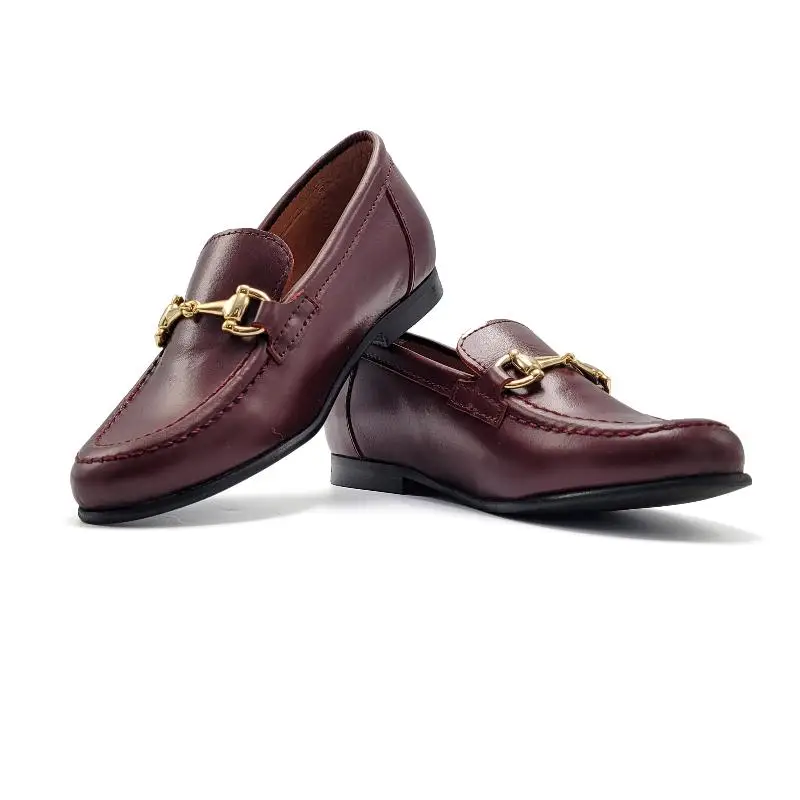 Atlanta Mocassin Burgundy Buckle Loafer 19014 - Image 2