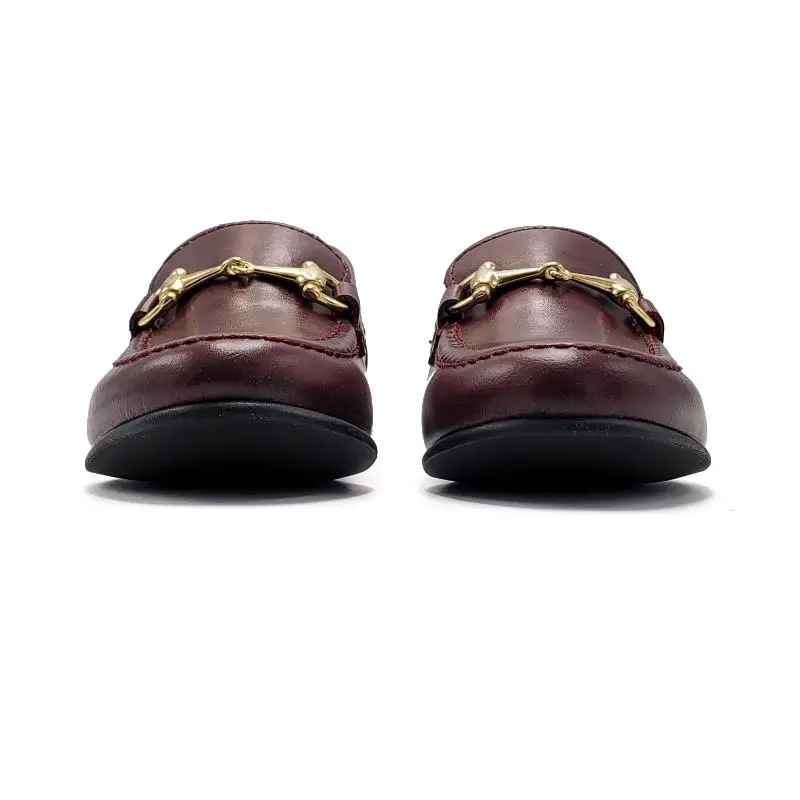 Atlanta Mocassin Burgundy Buckle Loafer 19014 - Image 3