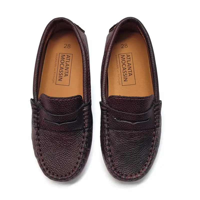 Atlanta Mocassin Burgundy Crossfire Penny Loafer - Image 2