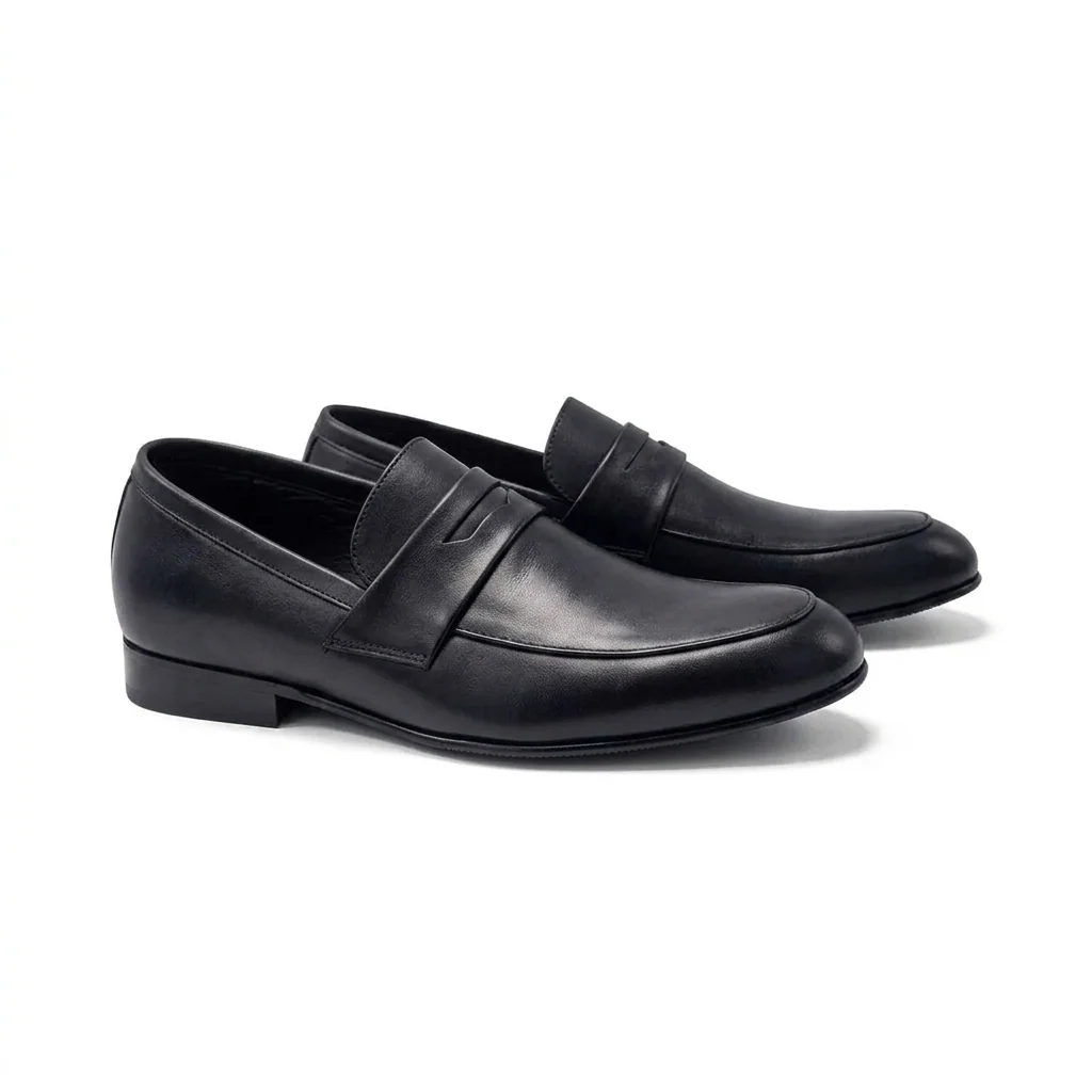 Atlanta Mocassin Classic Black Penny Loafer