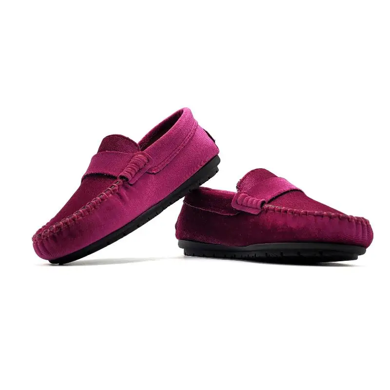 Atlanta Mocassin Fuschia Velvet Penny Loafer - Image 2