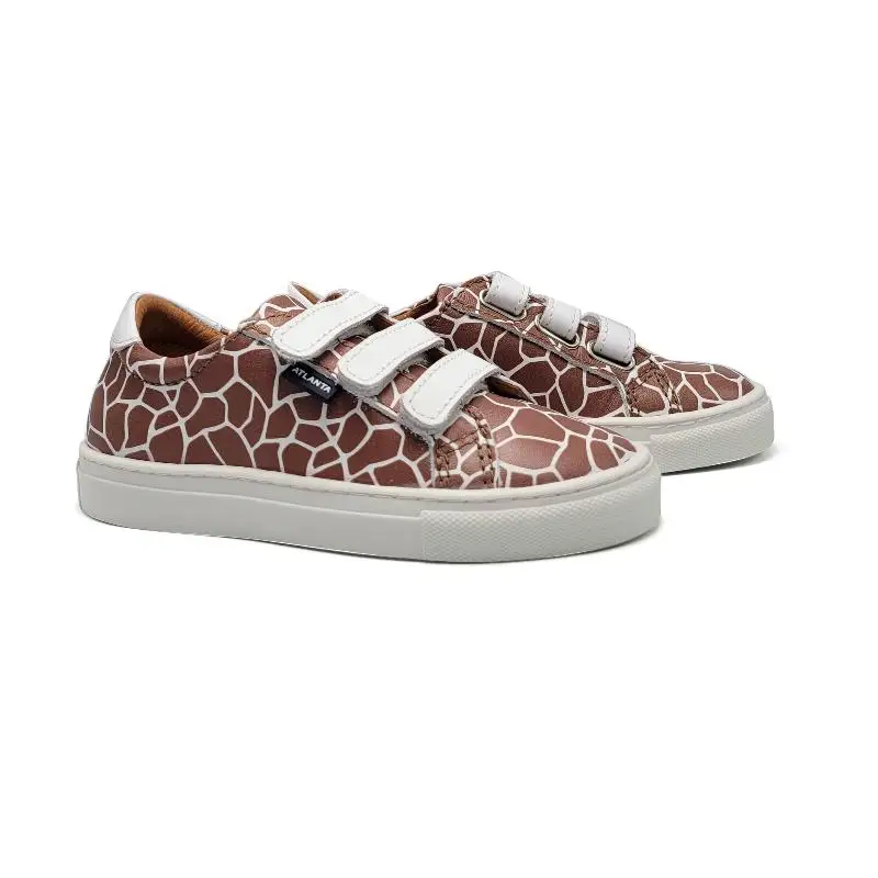 Atlanta Mocassin Giraffe 3 Strap Velcro Sneaker