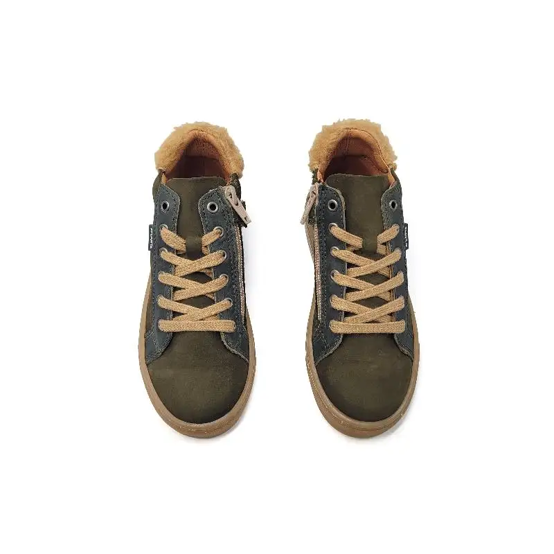 Atlanta Mocassin Green Nubuk Fur High Top Sneaker - Image 2