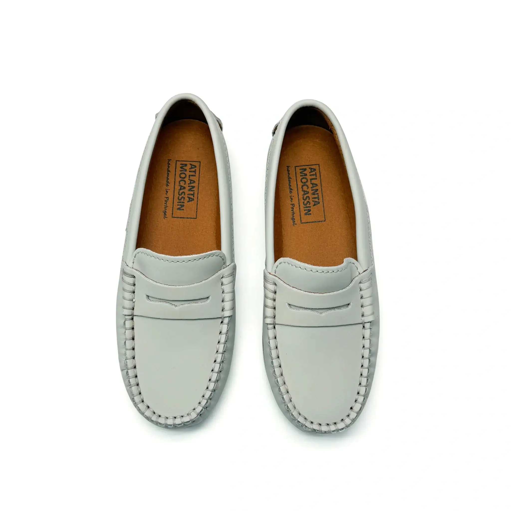 Atlanta Mocassin Light Grey Gum Penny Loafer - Image 2