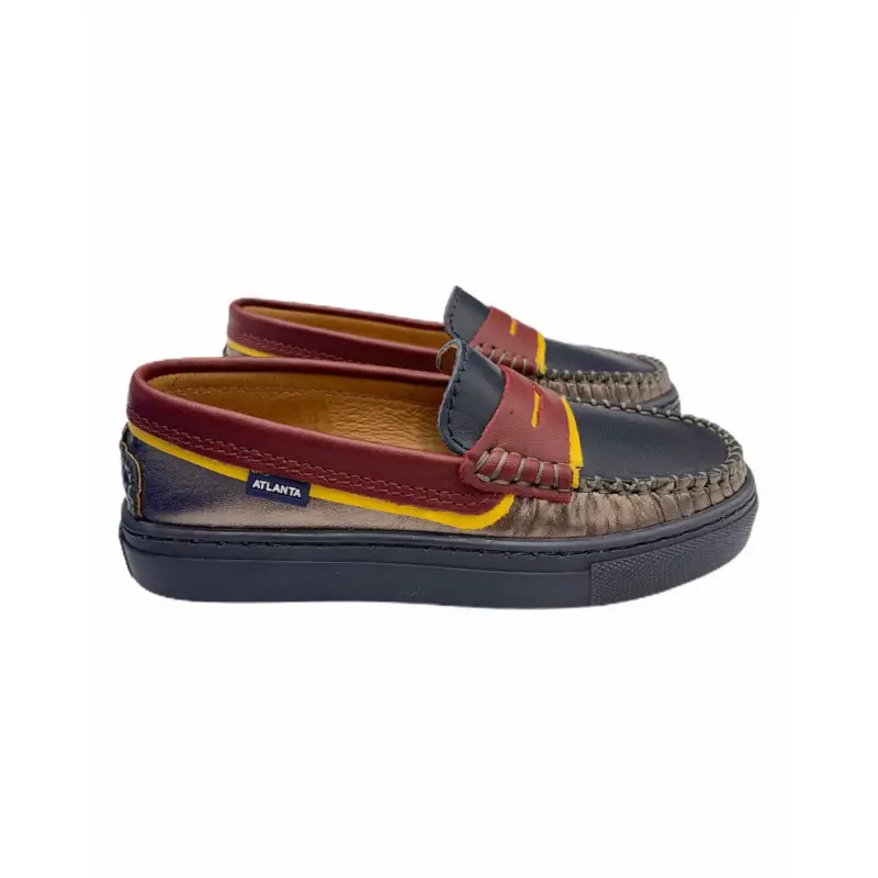 Atlanta Mocassin Navy Bronze Loafer Sneaker - Image 3