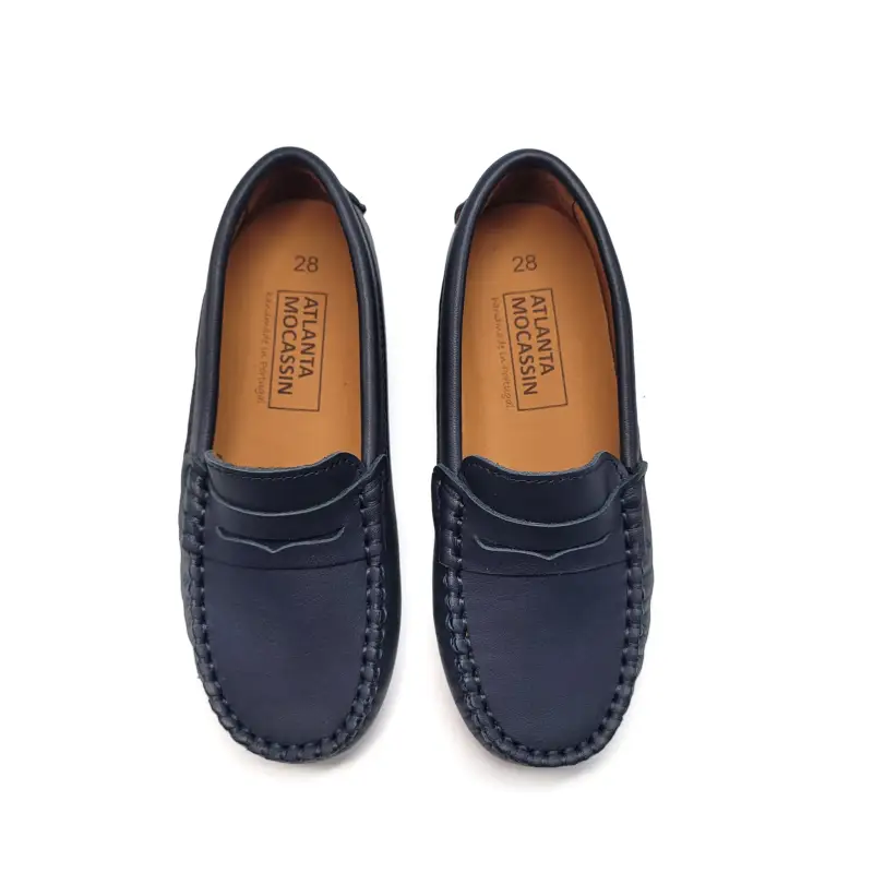 Atlanta Mocassin Navy Penny Loafer - Image 2