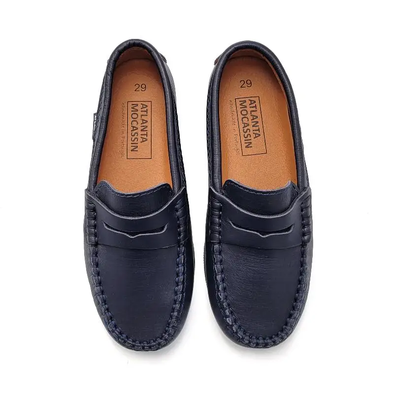 Atlanta Mocassin Navy Penny Loafer - Image 5