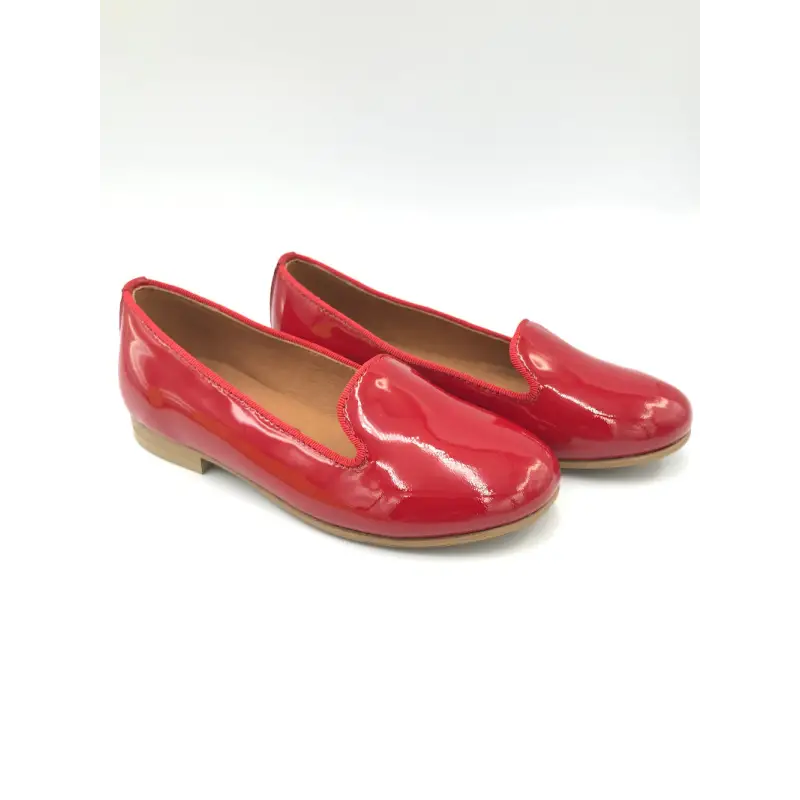 Atlanta Mocassin Patent Leather Red Slip On - Image 3