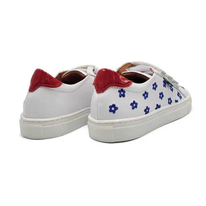 Atlanta Mocassin Royal Flowers 3 Strap Velcro Sneakers 523 - Image 2