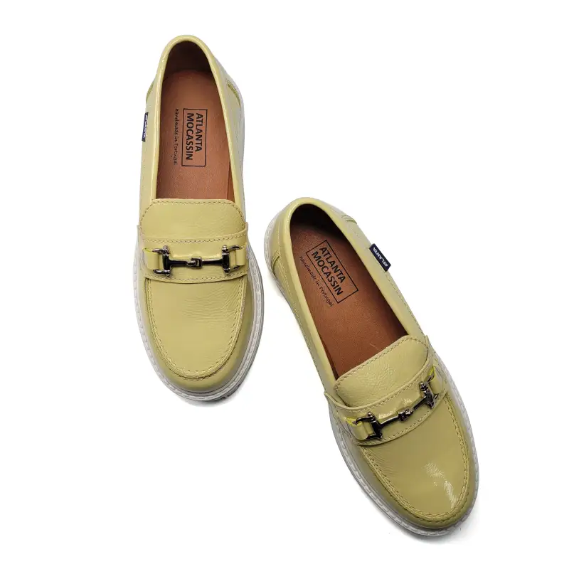 Atlanta Mocassin Soft Yellow Chunky Chain Loafer - Image 3