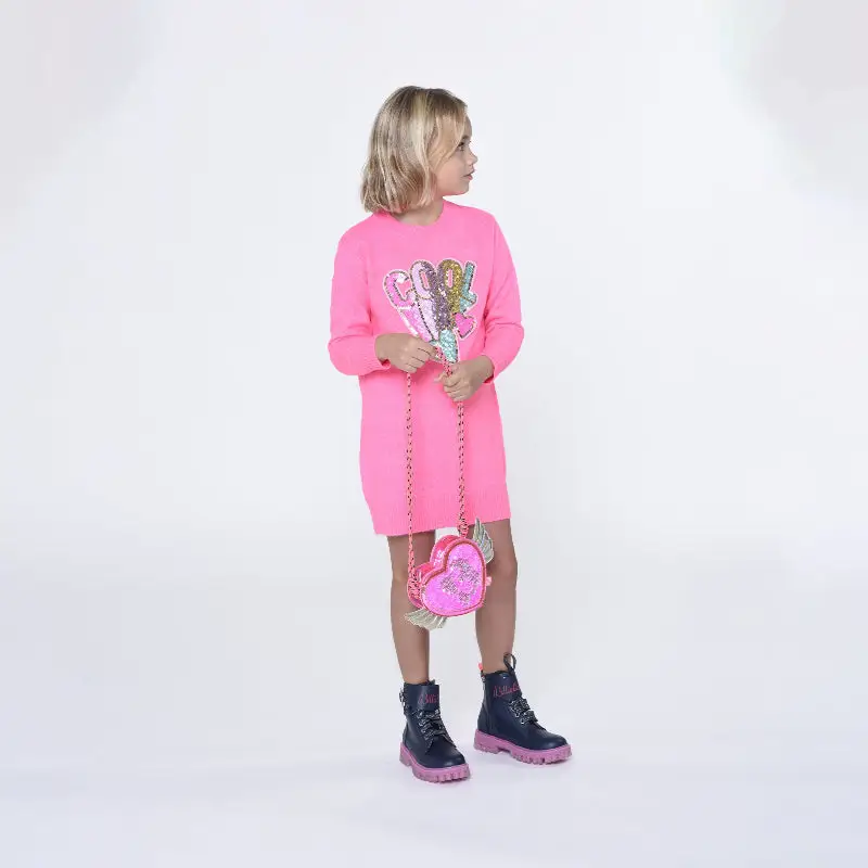 Billie Blush Navy Pink Combat Boot U19336 - Image 4