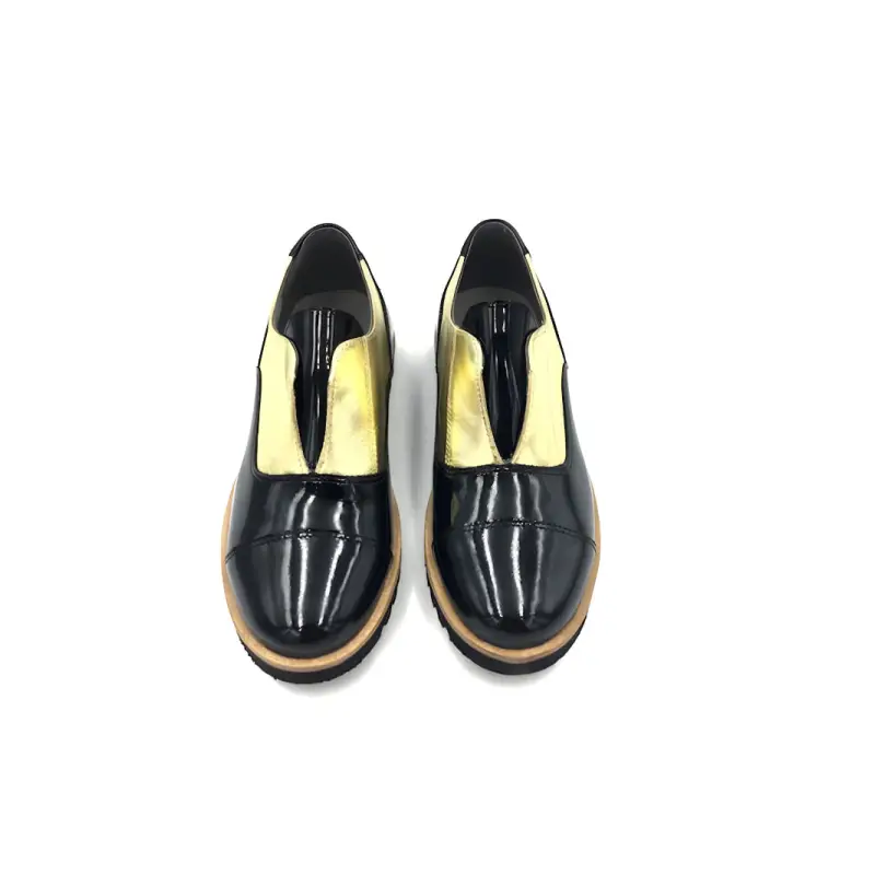 Blublonc Black Gold Patent Oxford - Image 3