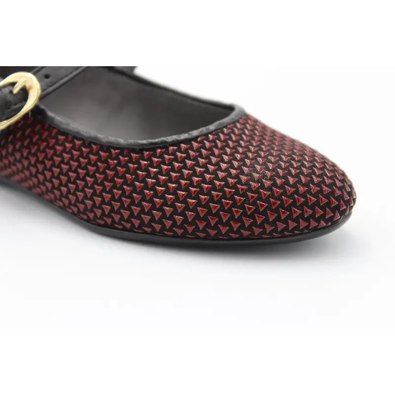Blublonc Black Red Print Mary Jane - Image 4