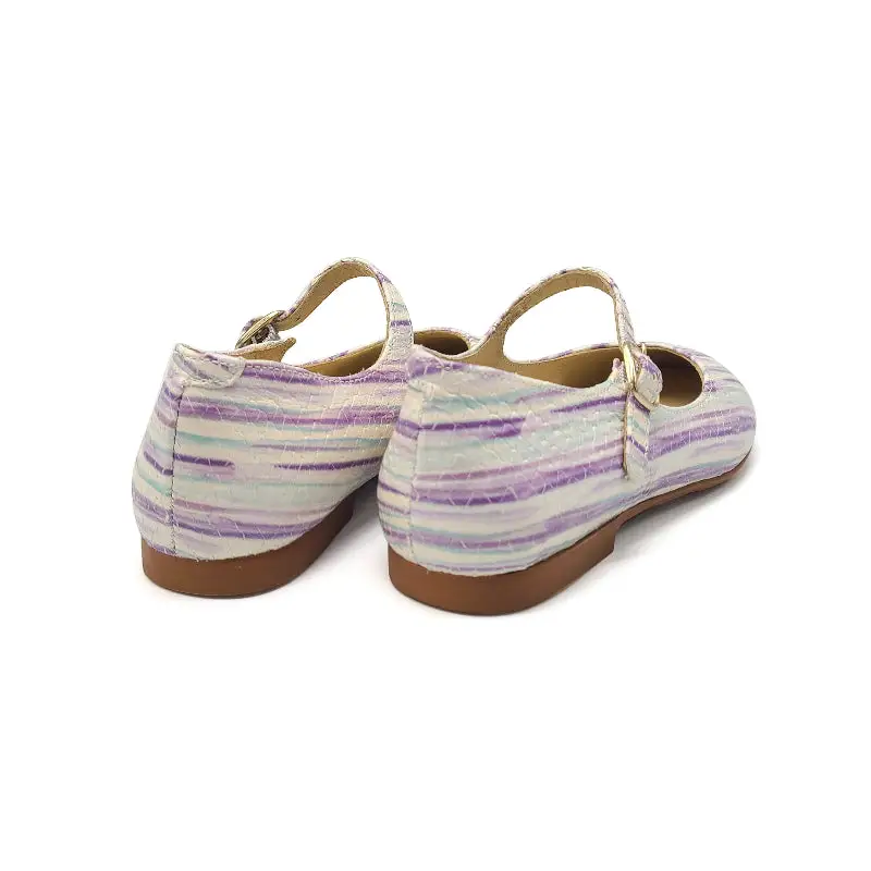 Blublonc Celia Purple Brushed Teal Mary Jane - Image 2