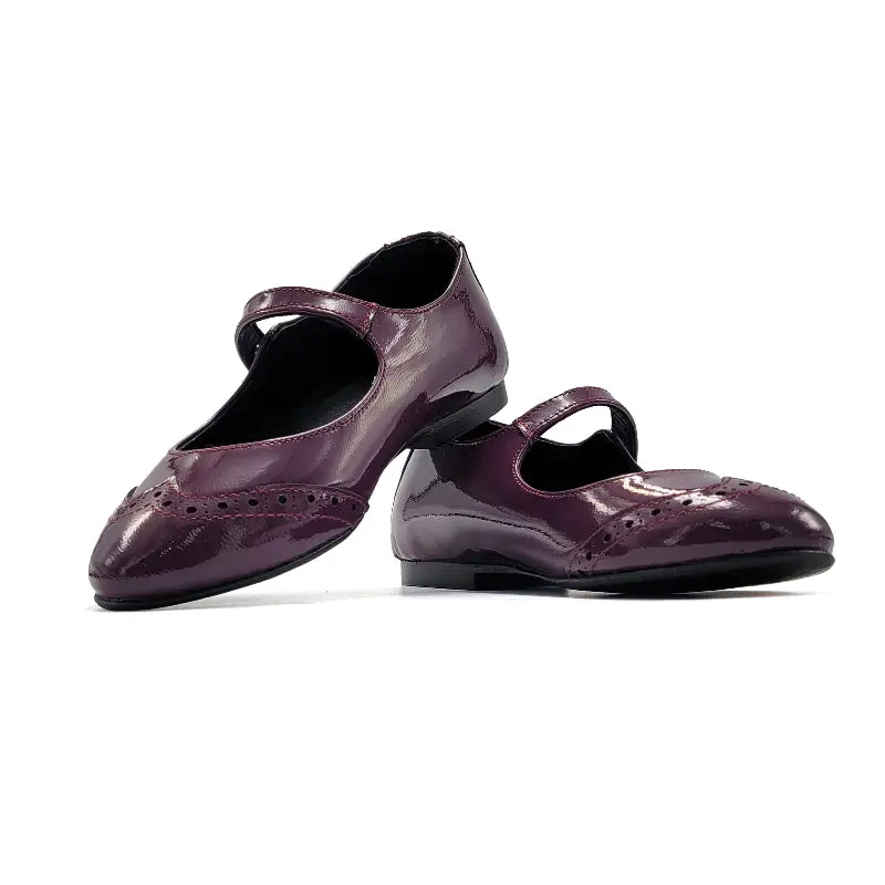 Blublonc Celiax Grape Patent Wingtip Mary Jane - Image 2