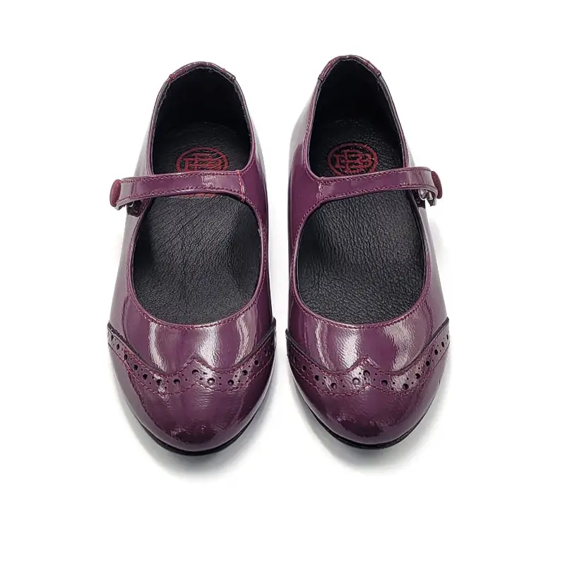 Blublonc Celiax Grape Patent Wingtip Mary Jane - Image 4
