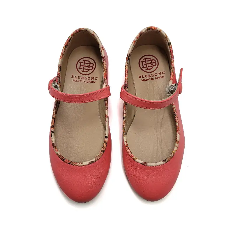 Blublonc Chita Coral Floral Piped Mary Jane - Image 2