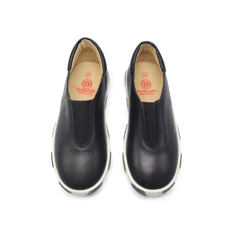 Blublonc Jina Black White Elastic Slip On Sneaker - Image 2