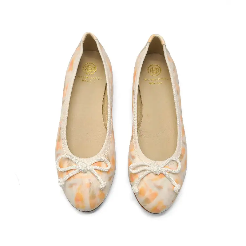 Blublonc Luisa Orange Watercolor Ballet Flat - Image 2