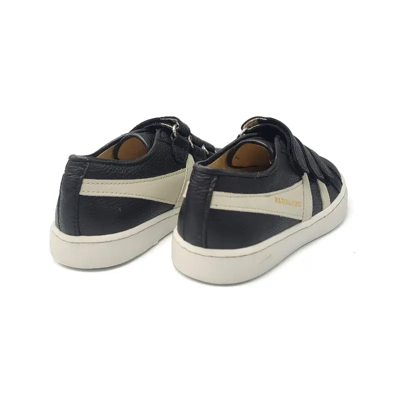 Blublonc Mateo Black Cream Three Strap Sneaker - Image 2