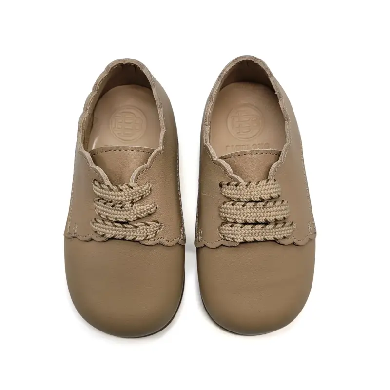 Blublonc Riley Taupe First Walker Dress Shoe - Image 3