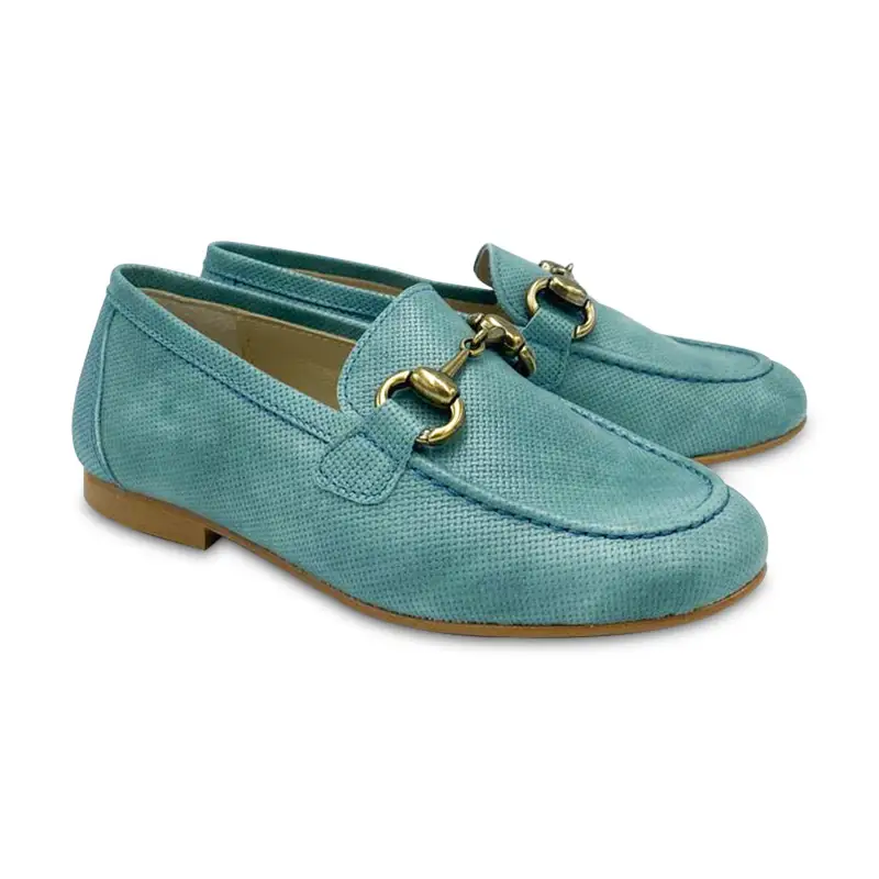 Brunellis ES X LS Marine Wessex Horsebit Chain Slip On Loafer